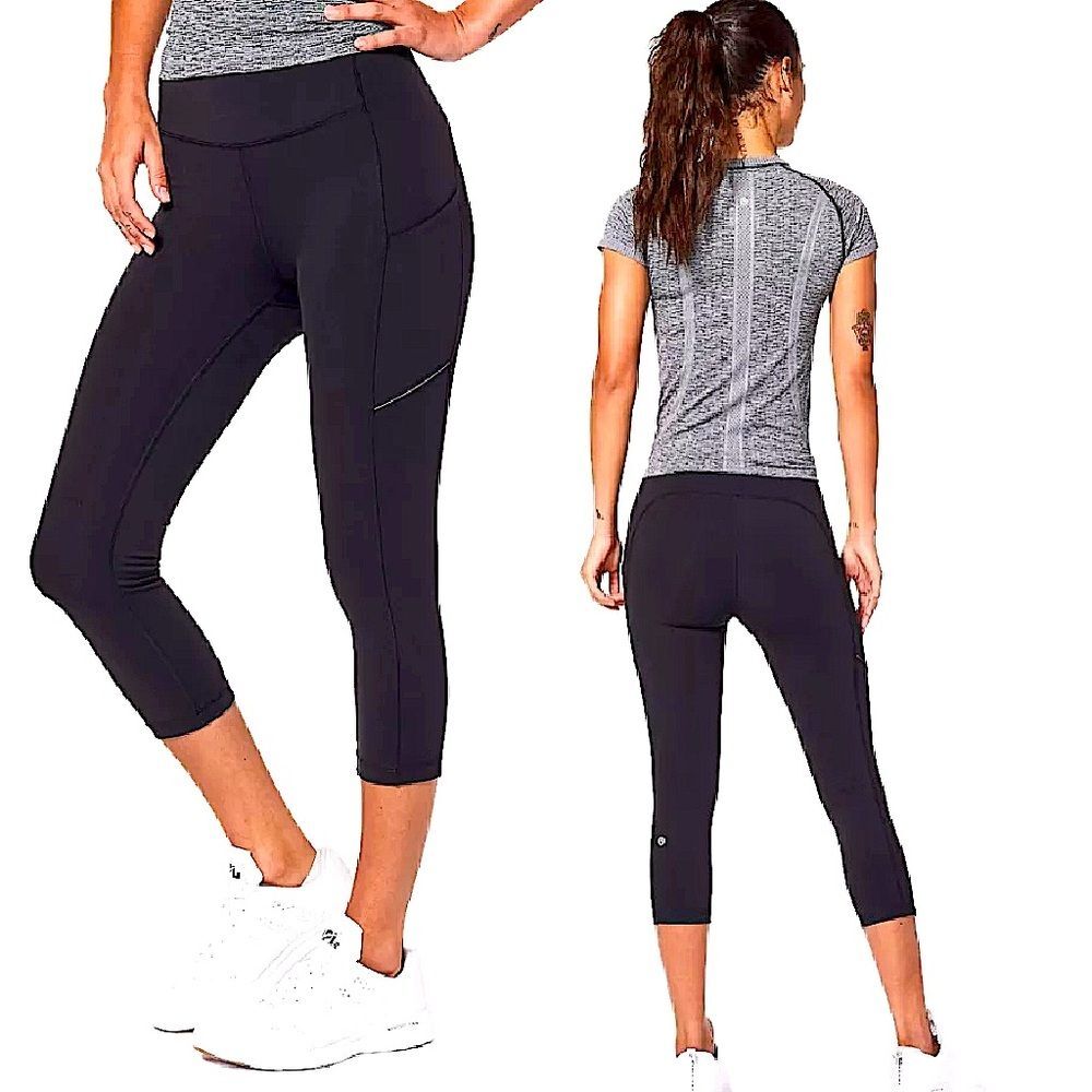Lululemon Athletica Speed Up Crop 21" Leggings in Black Size 4
